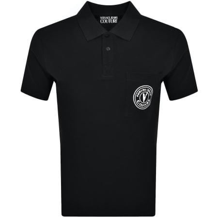 Versace Jeans Couture Barocco Polo T Shirt Black | Mainline